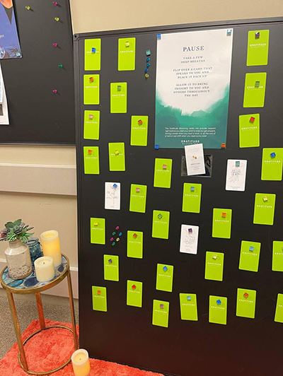 THD Zen room bulletin board