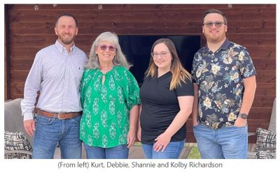 The Richardson Family with caption